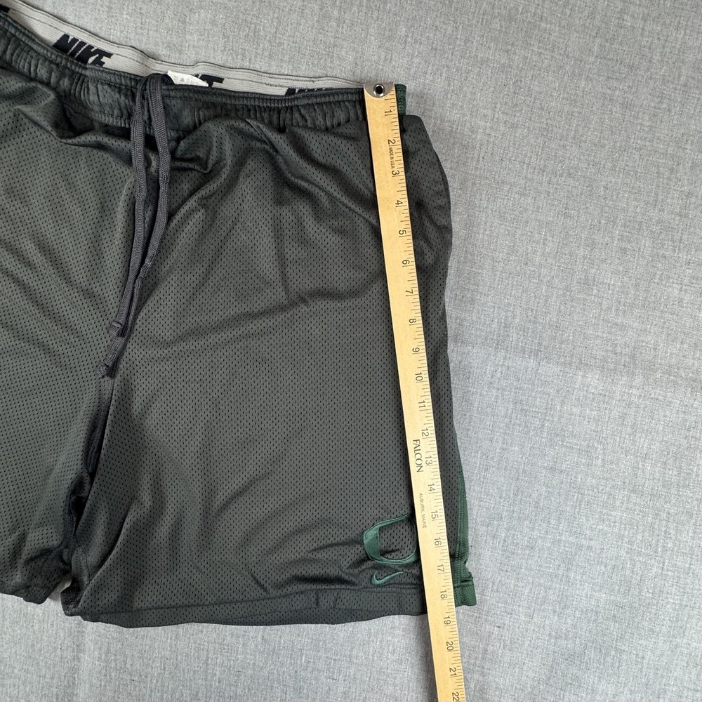 Oregon Ducks Shorts Mens XL Gray Green NCAA Basketball Nike Dri Fit Team Mesh - Picture 6 of 8